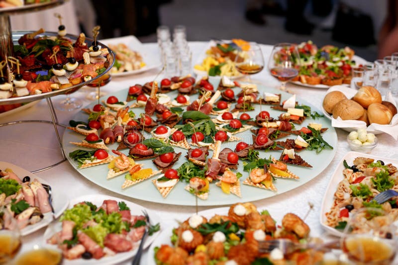 A Lot of Snacks on Event Catering Stock Photo - Image of celebration ...