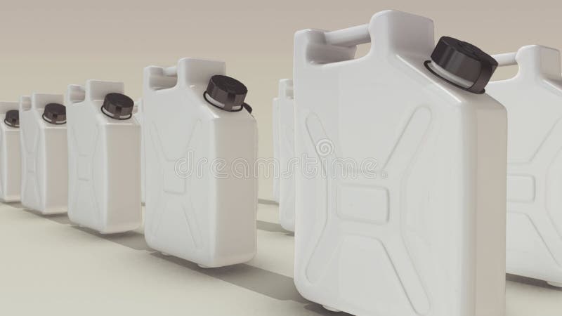 A lot of white portable water tanks 4k