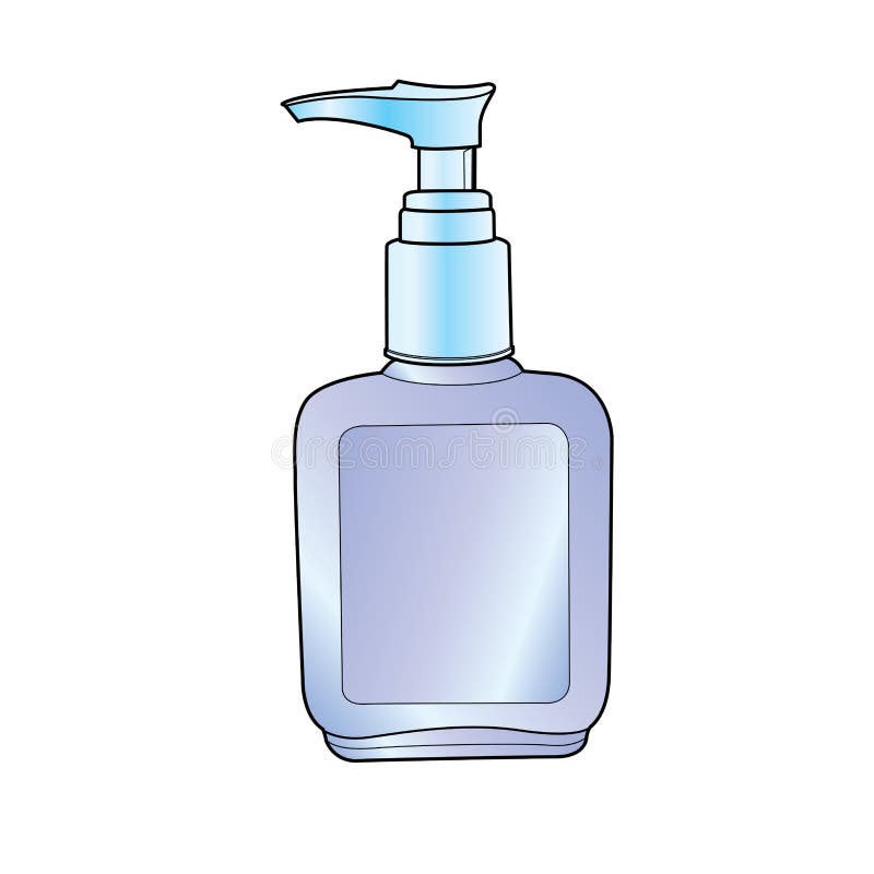 Lotion Or Cream Pump Bottle Vector Stock Vector Illustration of hand
