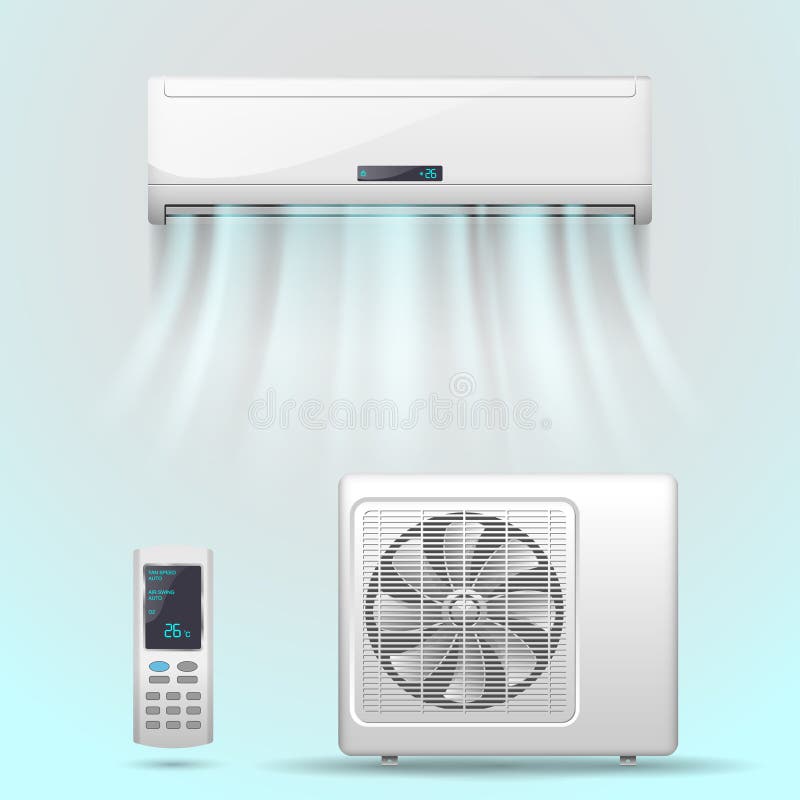 lotniczego conditioner ilustracyjny rozszczepiony system ilustracji lotniczego conditioner ilustracyjny rozszczepiony system ilustracji