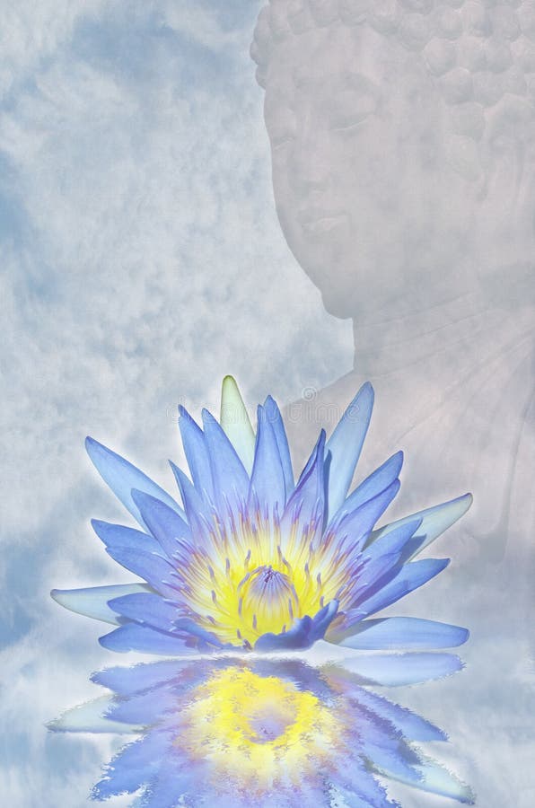 Lotosowy kwiat i Buddha obraz stock Lotosowy kwiat i Buddha obraz stock