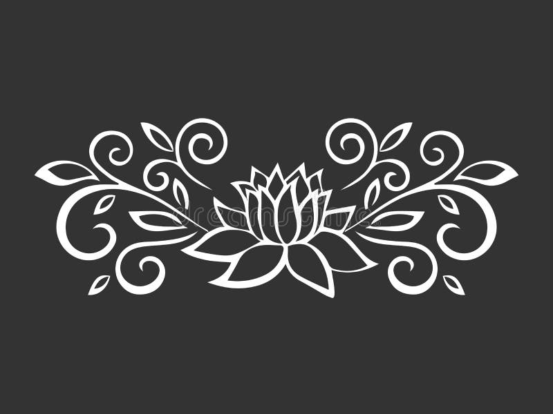 Lotosowy nakreślenie Roślina motyw Kwiatu projekta elementy również zwrócić corel ilustracji wektora Elegancki kwiatu konturu pro ilustracji Lotosowy nakreślenie Roślina motyw Kwiatu projekta elementy również zwrócić corel ilustracji wektora Elegancki kwiatu konturu pro ilustracji