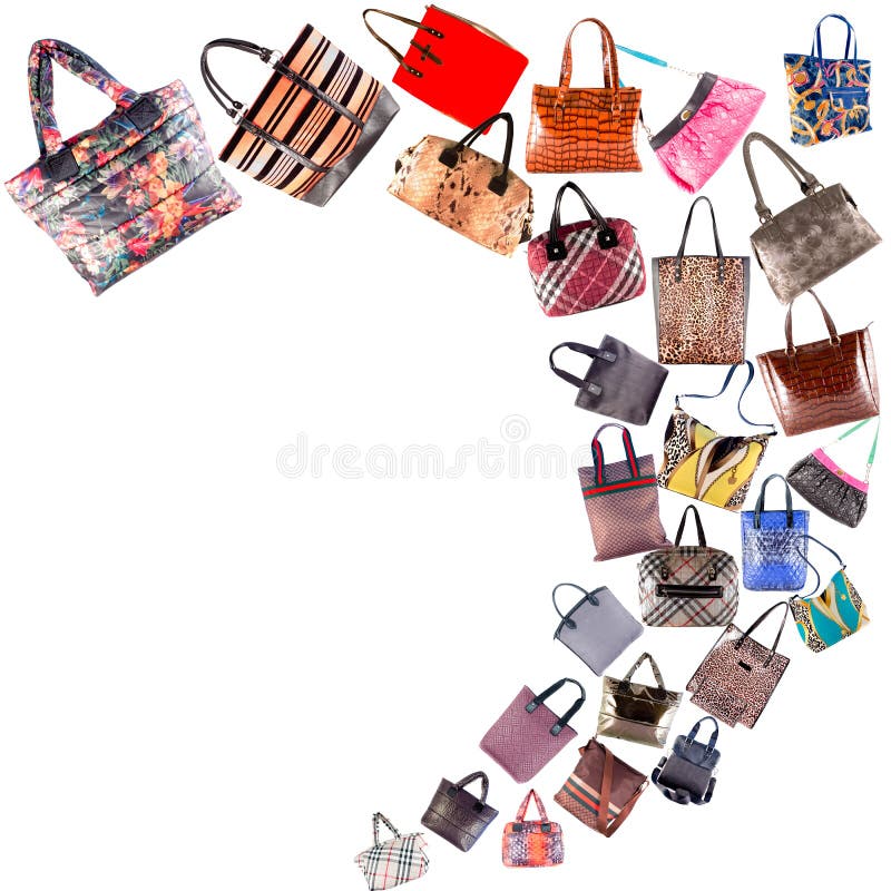 Lots of Bags. Collage. Advertising Banner Stock Image Image of color