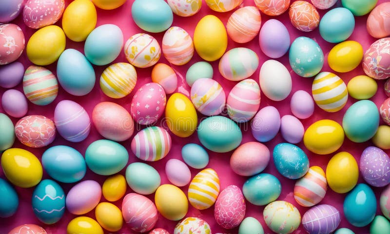 O mulțime de ouă frumoase de Paște. concentrare selectivă. royalty free stock image