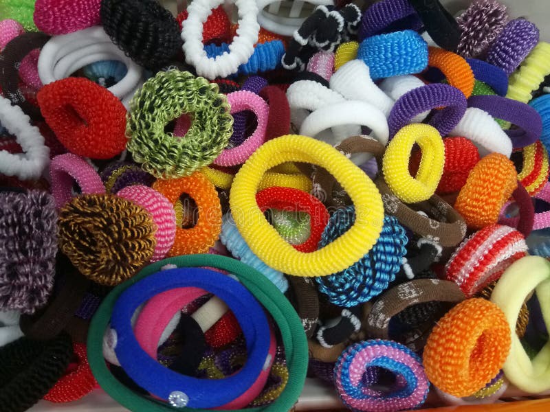 Lots of colorful hair bands royalty free stock photography Lots of colorful hair bands royalty free stock photography
