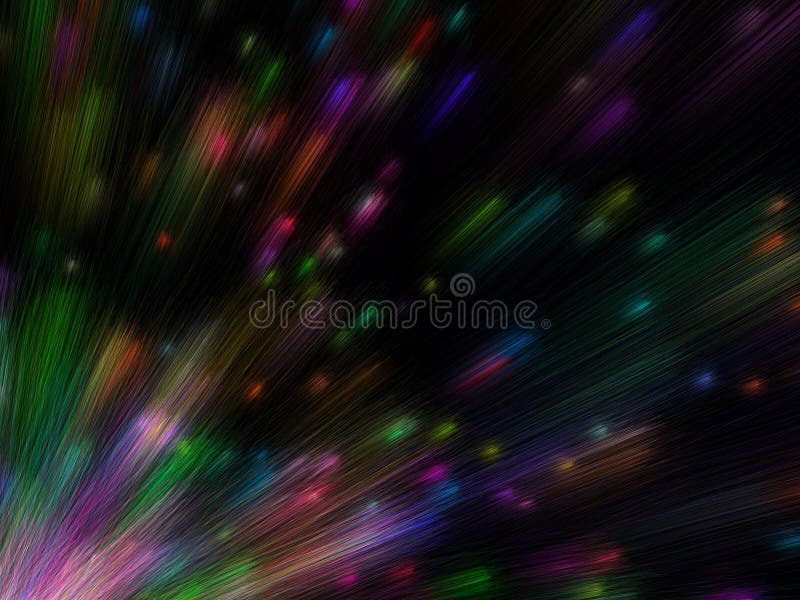 Lots of colorful particles emission