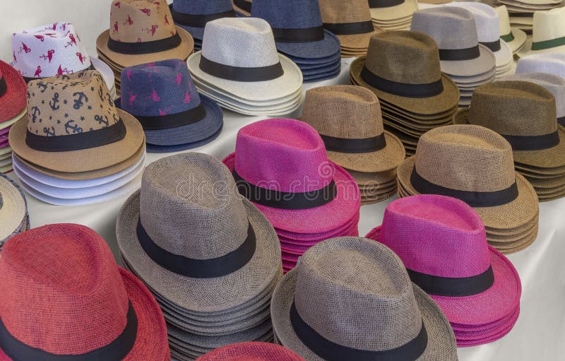Lots of hats stock image. Image of high, angle, brim 140669019