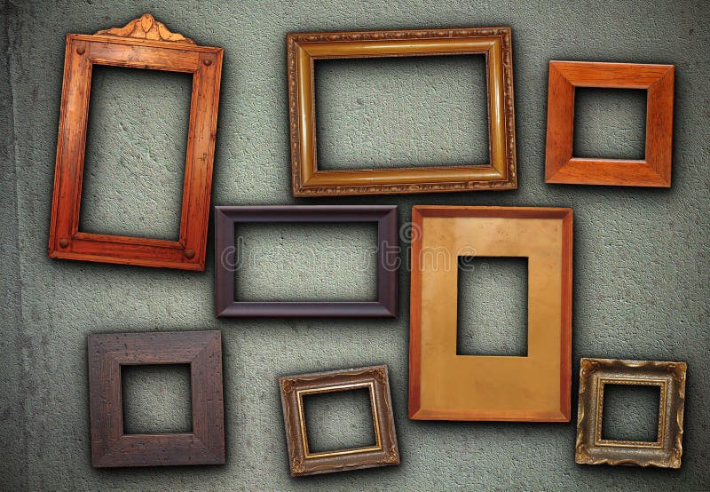 Unique Photo-frame on Table Stock Photo - Image of wood, fashioned ...