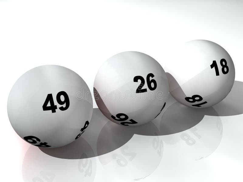 Seven Lottery Balls stock illustration. Illustration of numbers 701132