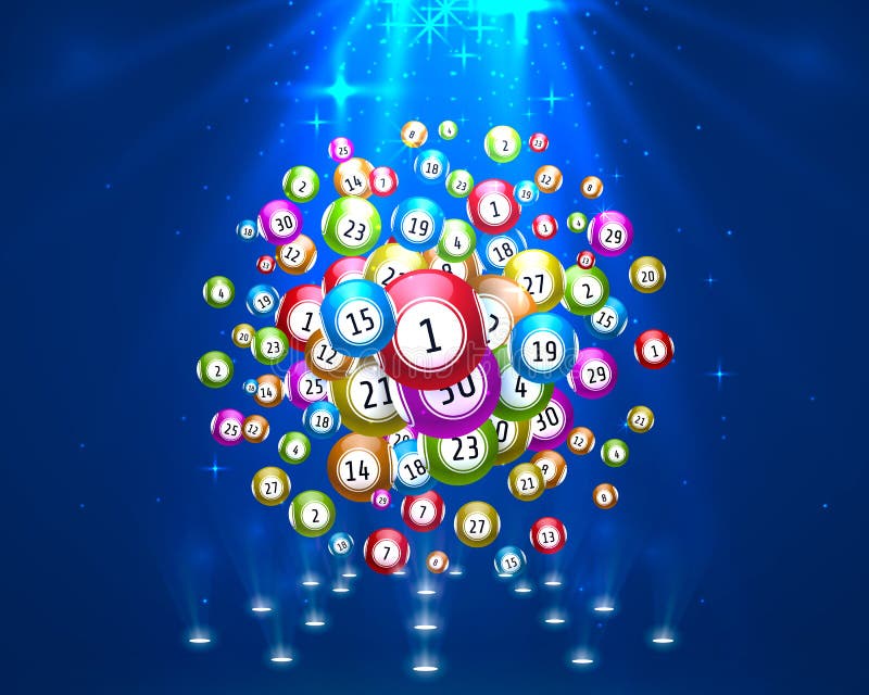 Lottery Background with Colorful Balls Stock Illustration ...