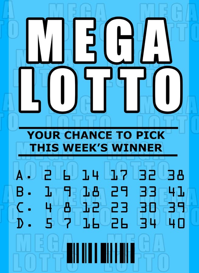 Lottery ticket vector illustration.