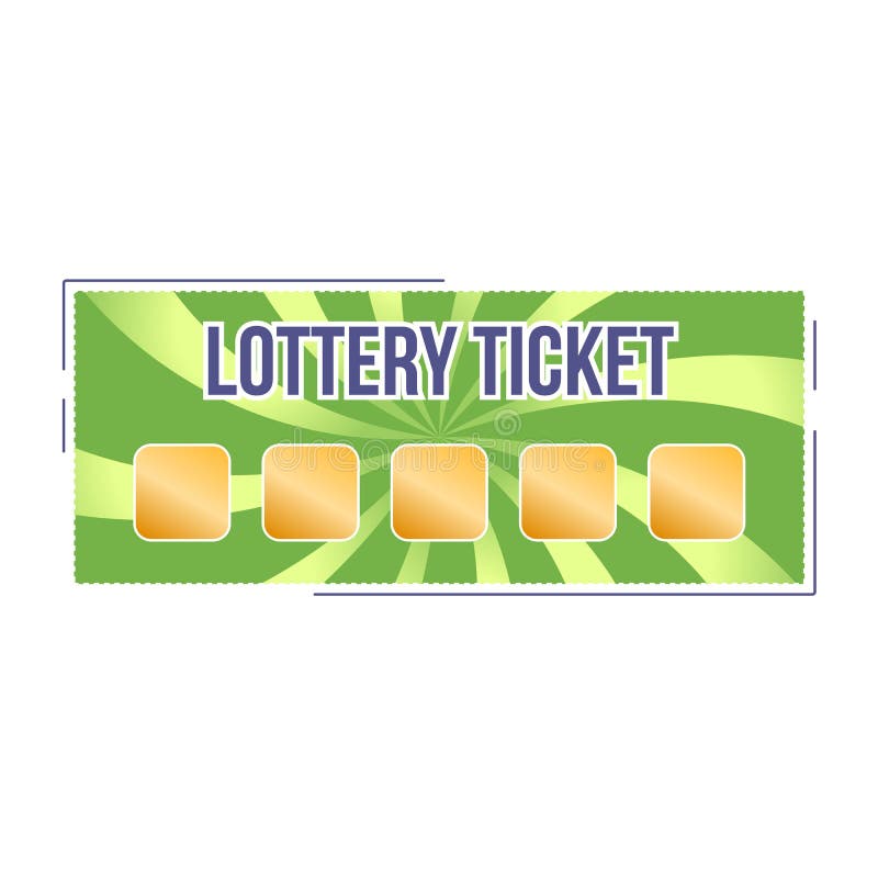 Lottery ticket for drawing money and prizes. 