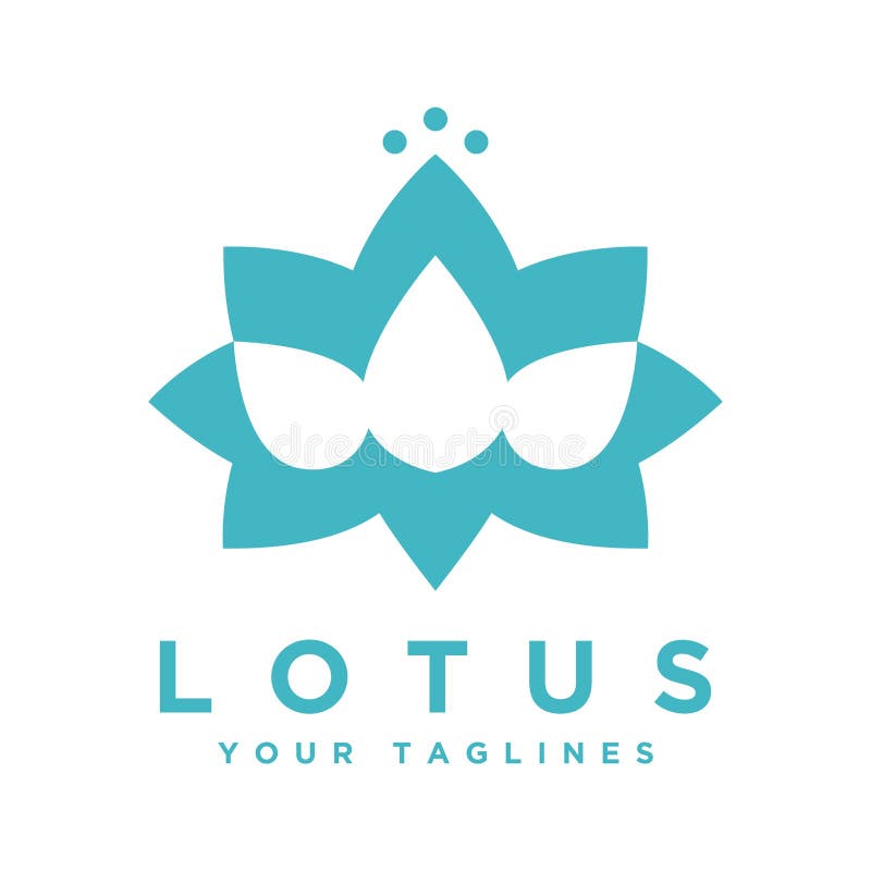 Lotus blommvektor för minsta möjliga abstrakta blomstervektor vektor illustrationer