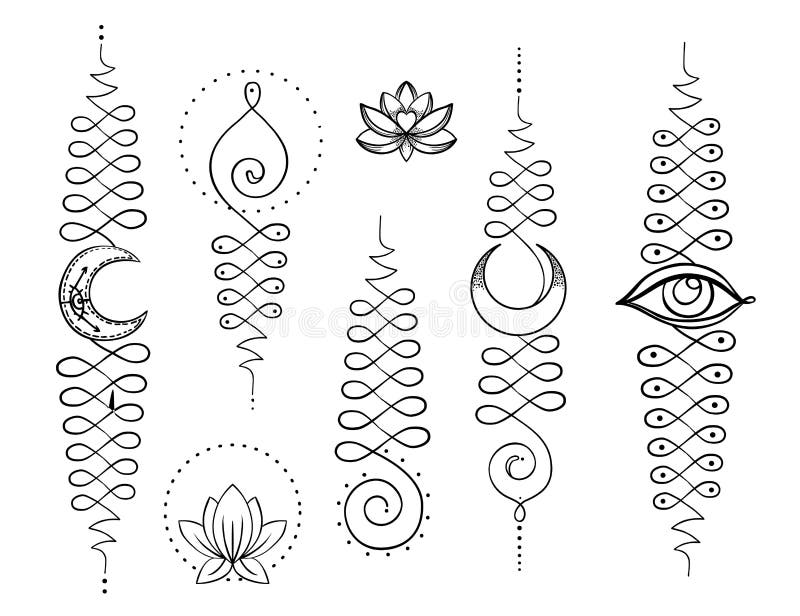 Lotus en Heilige Meetkunde Unamole Hindoes symbool van wijsheid en pa royalty-vrije illustratie Lotus en Heilige Meetkunde Unamole Hindoes symbool van wijsheid en pa royalty-vrije illustratie