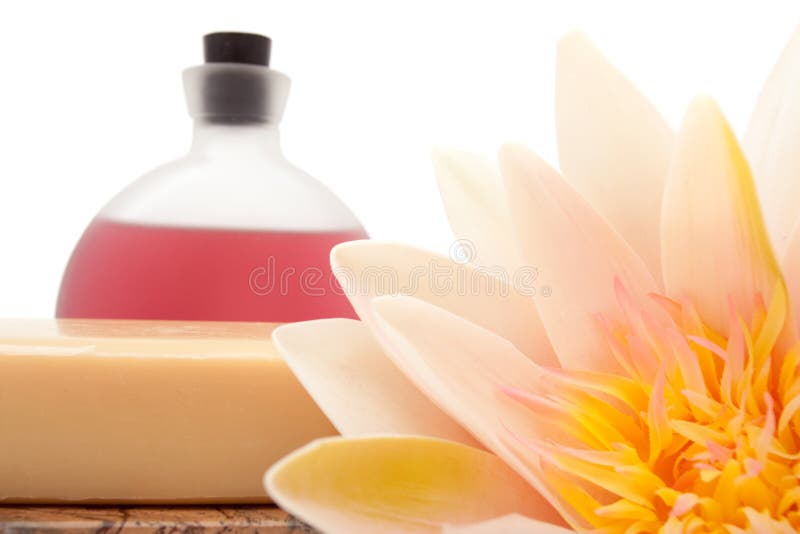 Lotus, essential oils and bath soap