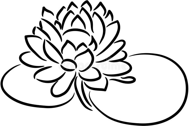 Hand Drawn Cute Flower on Stem. Clip Art, Black and White Stylized  Botanical Elements for Design Isolated Stock Vector - Illustration of  garden, decorative: 218412012