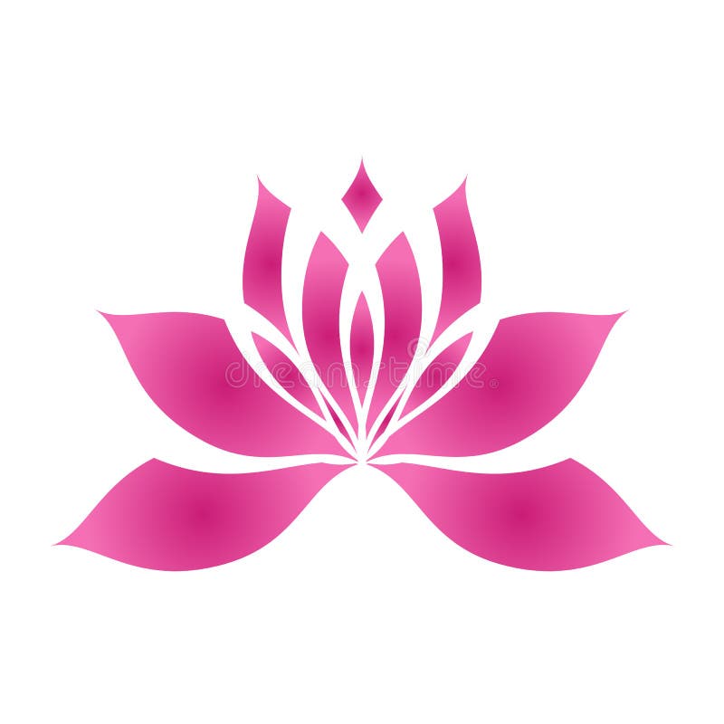 Stylized Lotus Flower Logo Vector Stock Vector - Illustration of ...