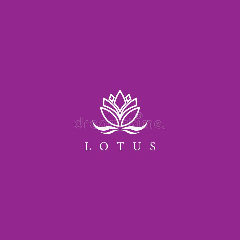 Lotus logotypmall vektor illustrationer