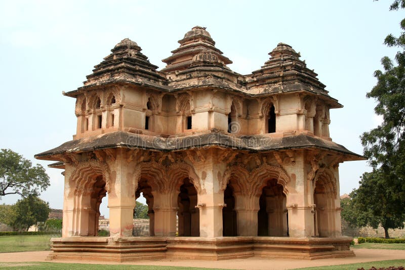 Lotus Mahal at Hampi stock images