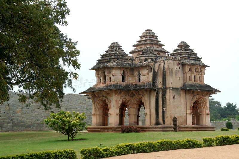 Lotus Mahal at Hampi stock images