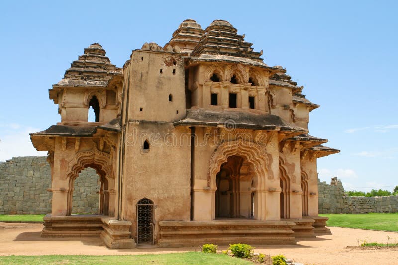 Lotus Mahal in Hampi stock image