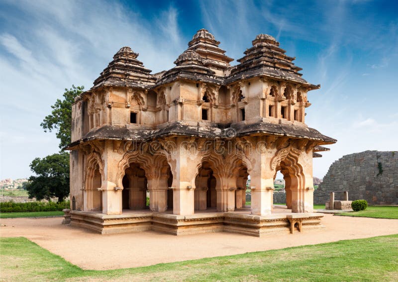 Lotus Mahal - palace ruins royalty free stock photos