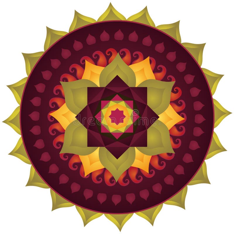 Download Lotus Mandala stock vector. Image of decoration, floral ...