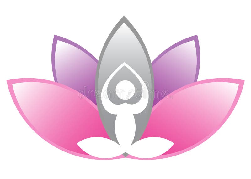Lotus meditation stock illustration