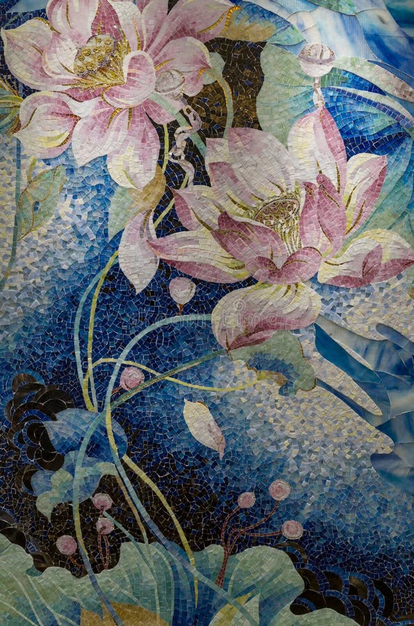 Lotus pond mosaic puzzle