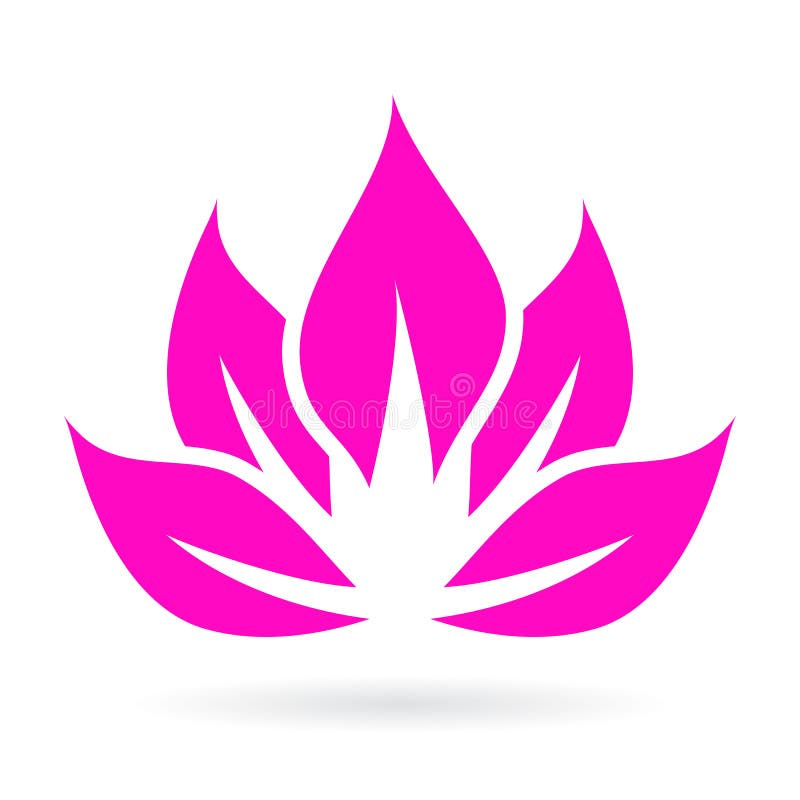 Lotus vector icon stock illustration