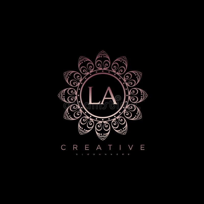 Lotus vektor för den första eleganta logotypen royaltyfri illustrationer