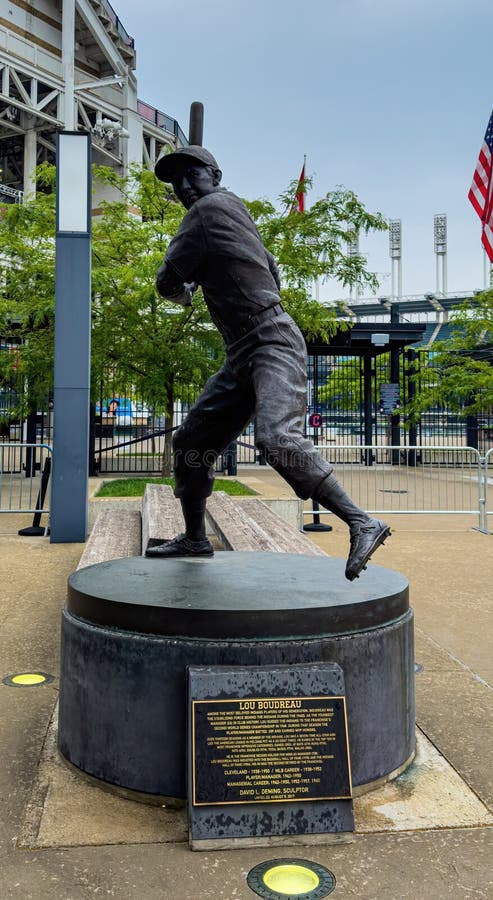 Lou Boudreau Statue in Front of Progressive Field Stadium - CLEVELAND ...