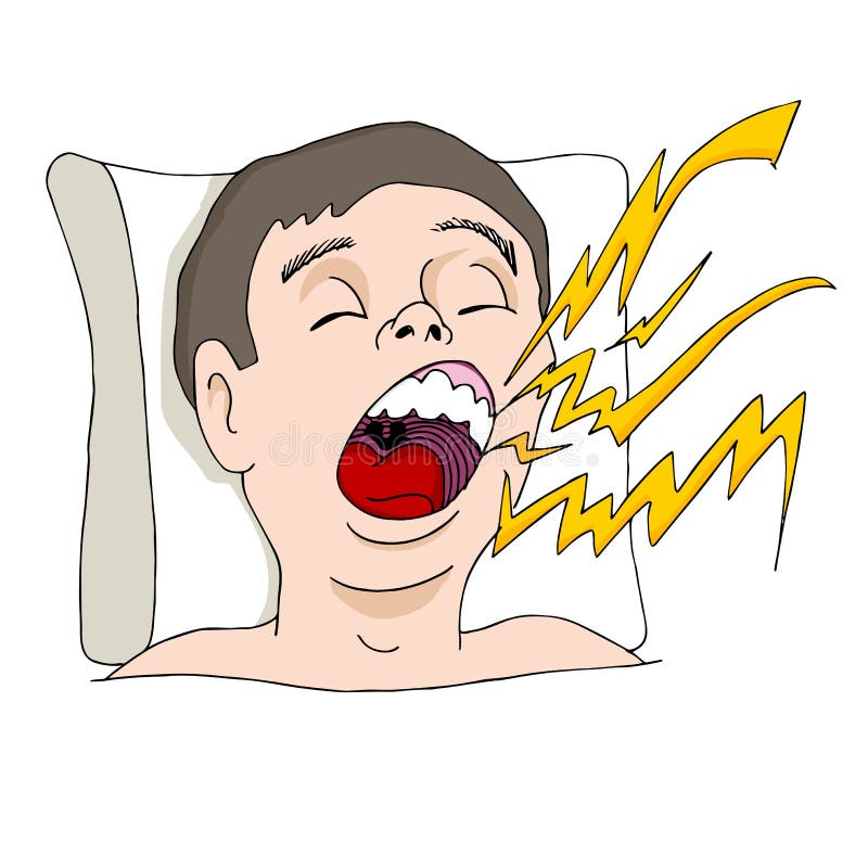 Loud Snoring Man stock vector. Illustration of snorer 41425396