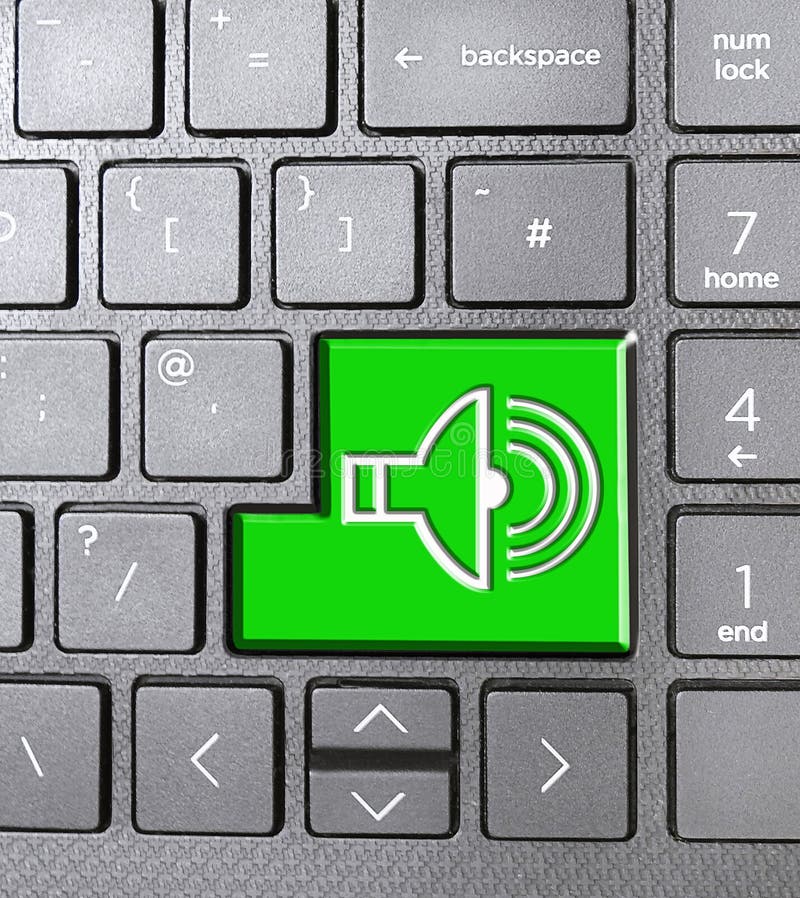 Comunicații de tip telefon mobil cu tastatură pentru tastatură cu tastatură și indicator verde pentru volum difuzor vector illustration