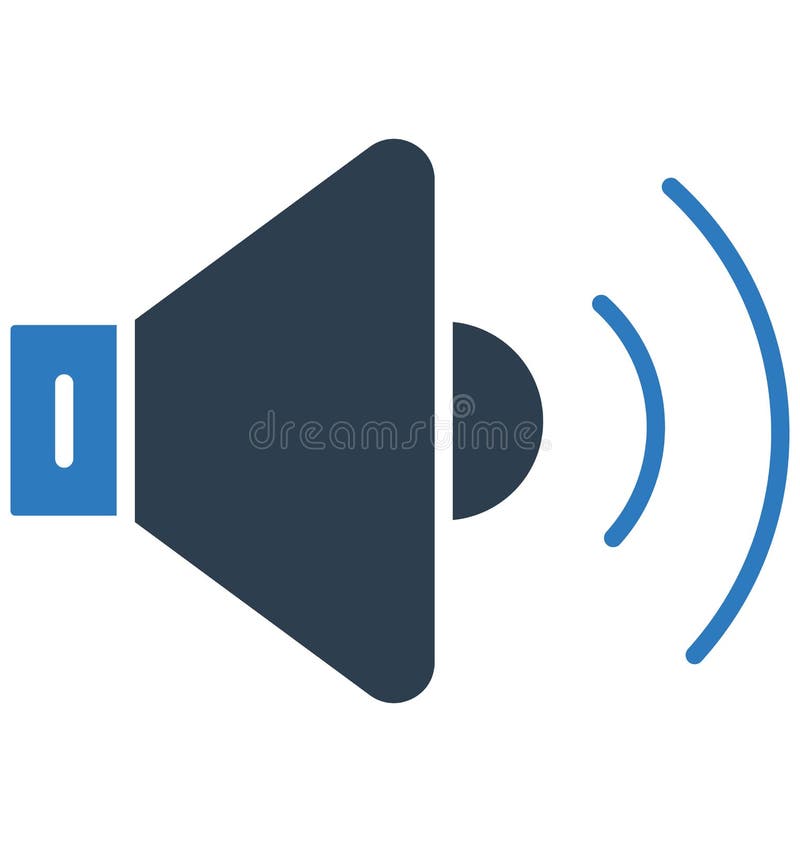 Loudspeaker Isolated Vector with Line and Fill Icon vector illustration
