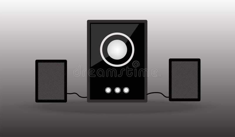 loudspeakers Som da música do dispositivo dos oradores dos multimédios ilustração do vetor loudspeakers Som da música do dispositivo dos oradores dos multimédios ilustração do vetor