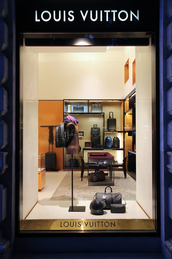 LVMH Louis Vuitton store editorial stock photo. Image of designer