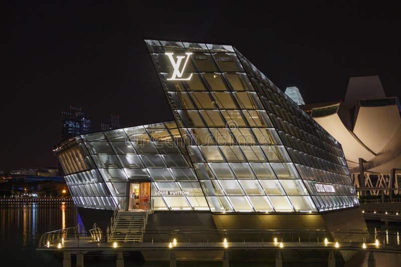 Street View Of Champselysees Avenue With Building Louis Vuitton In