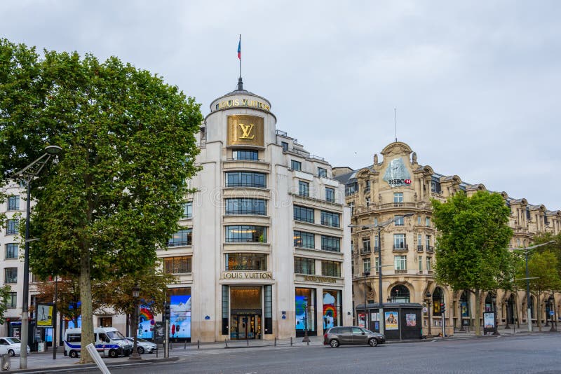 Louis Vuitton Avenue Des Champs Elysees Paris France Editorial