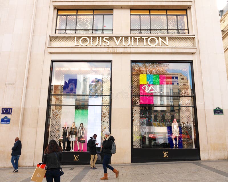 Louis Vuitton Champs Élysées Store Paris Editorial Stock Photo - Image of clothing, louis: 68892688