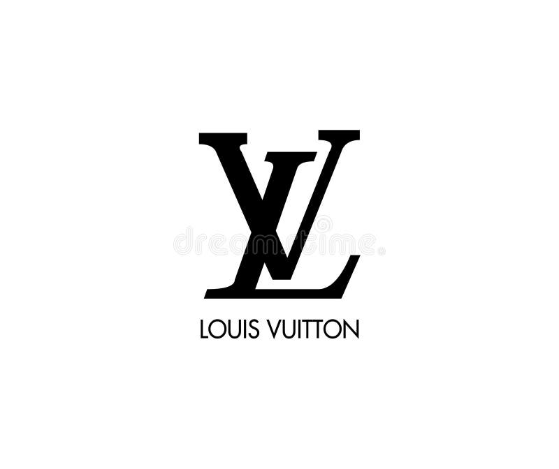 Louis Vuitton Logo Editorial Illustrative on White Background