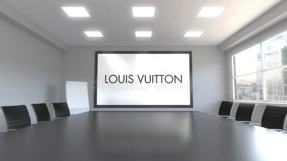 Louis Vuitton Logo on the Screen in a Meeting Room. Editorial 3D Animation  Stock Footage - Video of logo, negotiations: 113070898