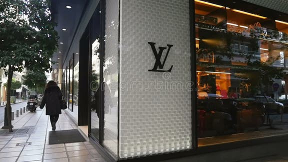 Louis Vuitton Luxury Store, Paris, Franc, Stock Video