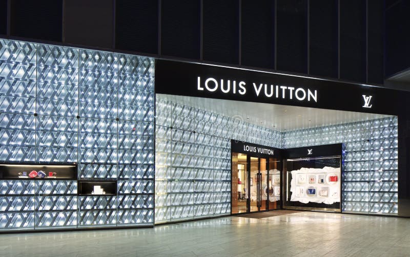 Louis Vuitton Outlet at Night, Shanghai, China Editorial Stock Image ...