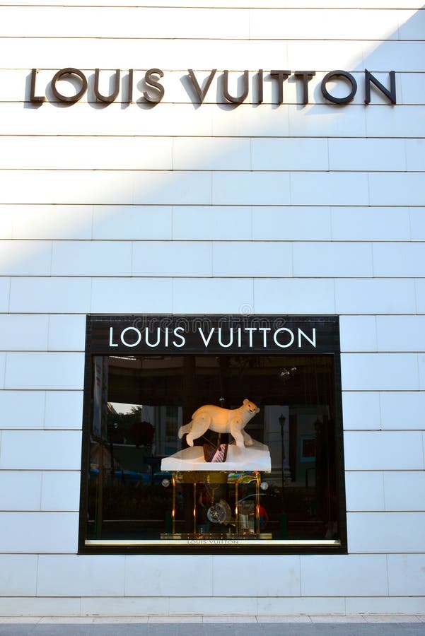 Lugano, Switzerland - August 6, 2023: exterior of Louis Vuitton