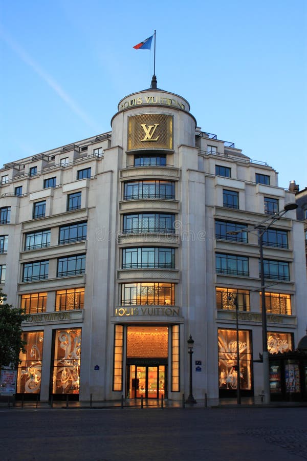 PARIS - SEPTEMBER 24: Facade Of Louis Vuitton Flagship Store Along Champs  Elysees, Taken On September 24, 2014 In Paris, France Stock Photo, Picture  and Royalty Free Image. Image 35660515.