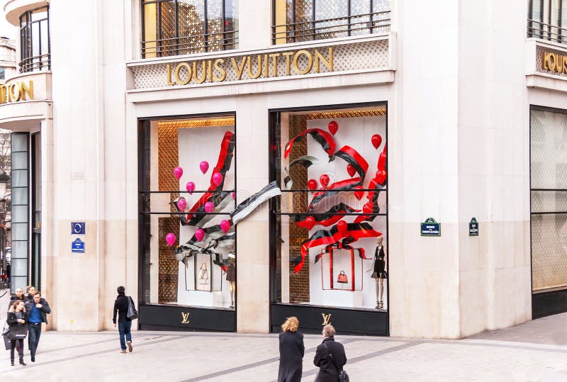 Louis Vuitton Store On The Champs-Elysees In Paris. Editorial Stock Photo - Image of luxury ...