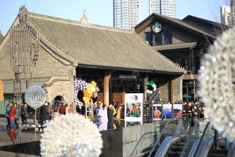 SHANGHAI, CHINA - JANUARY 15, 2021 - A Louis Vuitton store in a