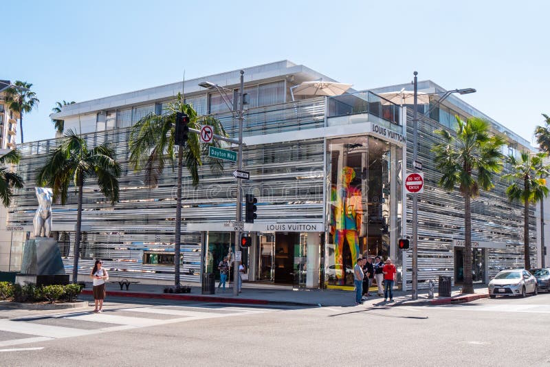 Louis Vuitton Store At Rodeo Drive In Beverly Hills - CALIFORNIA, USA - MARCH 18, 2019 Editorial ...