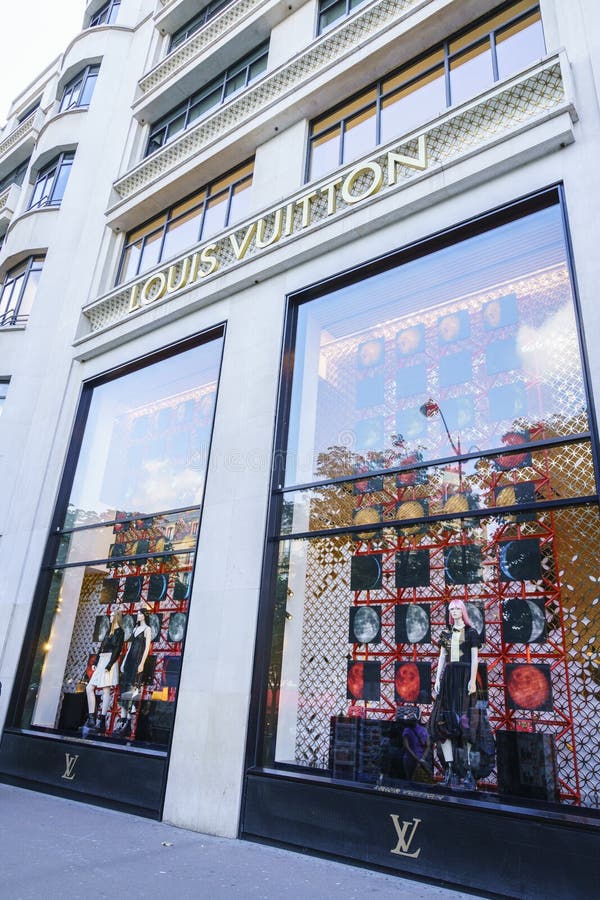 Louis Vuitton Champs Elysees Store Paris Editorial Stock Photo - Image of  window, showcase: 68892688